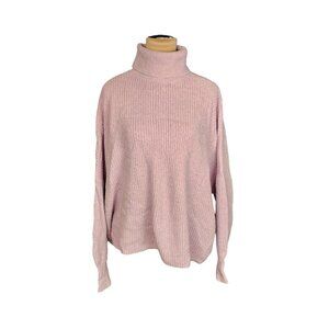 Lovers & Friends Light Purple Turtle Neck Long Sleeve Sweater Knit Sz M